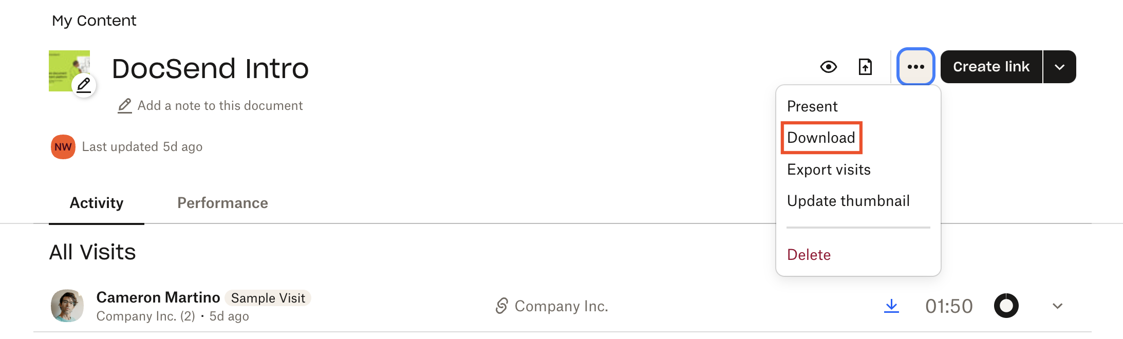 Download Your DocSend Content – DocSend Help Center