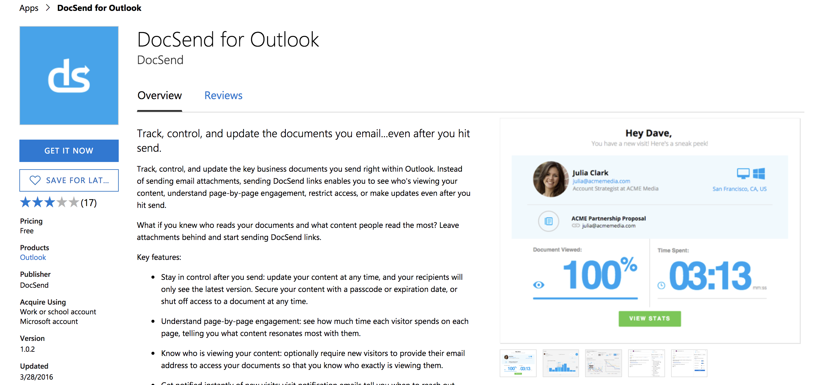 Download the Outlook Addin DocSend Help Center