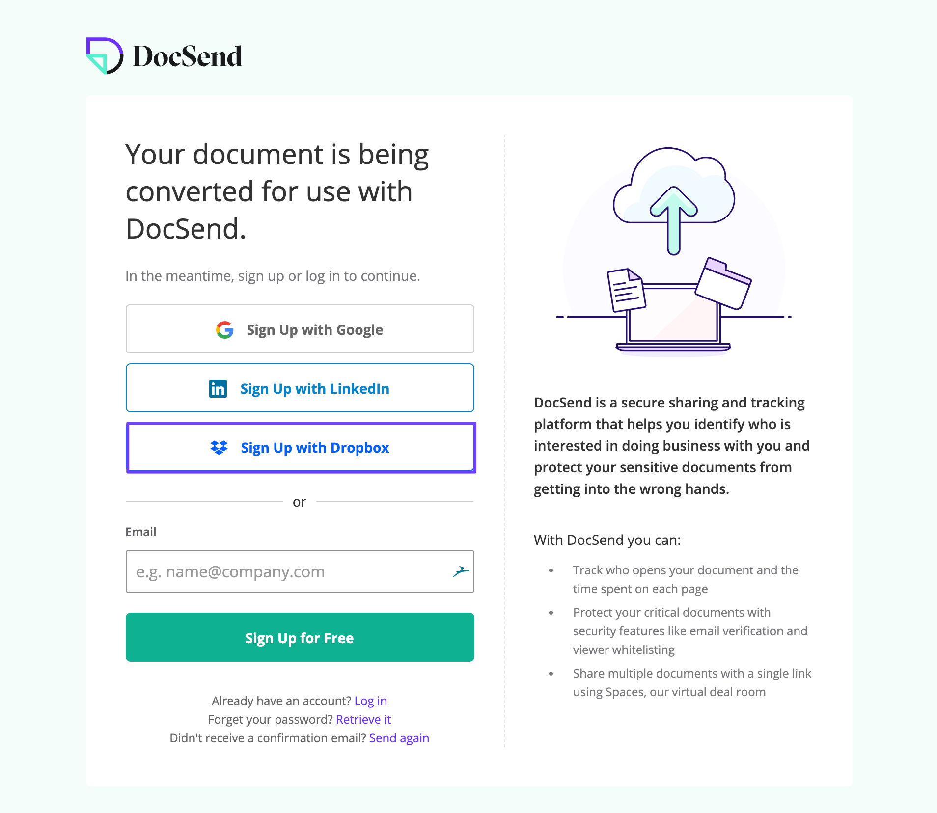 DocSend Dropbox Integration FAQ DocSend Help Center