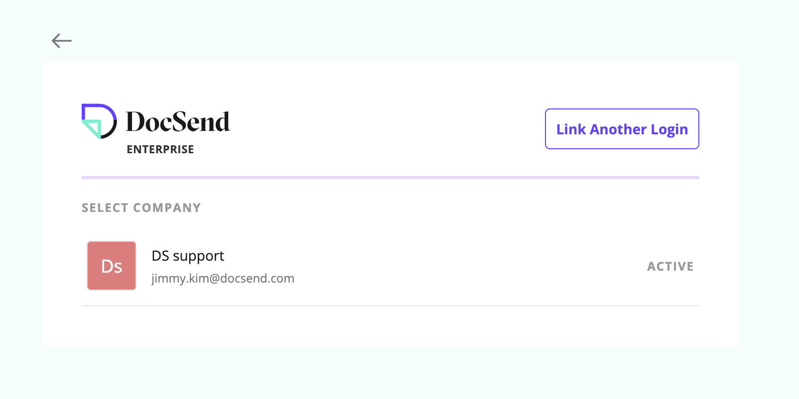 Linking User logins DocSend Help Center